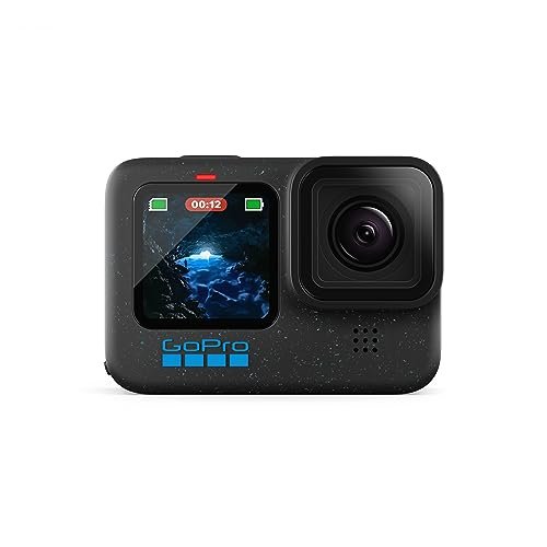 GoPro HERO12 Black – Caméra d’action étanche avec vidéo Ultra HD 5.3K60, Photos 27MP, HDR, capteur d’image 1/1.9″, Diffusion en Direct, Webcam, stabilisation