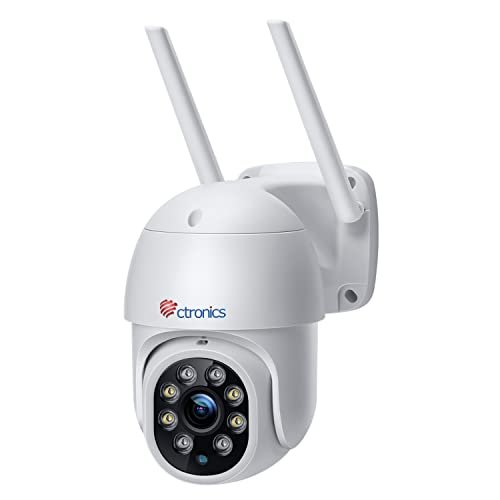 Ctronics Caméra de Surveillance WiFi Extérieure PTZ Caméra IP  …