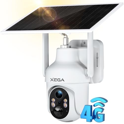 Xega 3G/4G LTE Caméra Surveillance avec Carte Sim Panneau Solair …