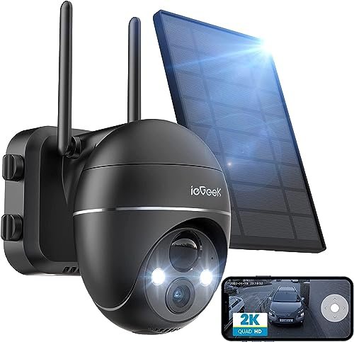Voici la meilleure ieGeek 2K Camera Surveillance WiFi Exterieure  …